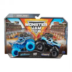 MONSTER JAM - Pack 2 Megalodon vs Hooked 1:64 Monster Jam modelos surtidos.