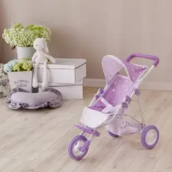 Cochecito De Muñecas Juegete Carrito De Bebé Púrpura De Olivias World Ol-00006