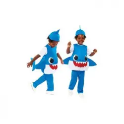Amscan 9913325 Blue Baby Shark Daddy 2-3 Años, Niños, Niñas, 2-3 Años (liragram)