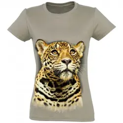 Camiseta Mujer Leopardo color Beige