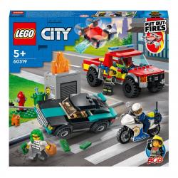 LEGO - Rescate De Bomberos Y Persecución Policial, Set De Construcción Con Vehículos De Emergencias De  City Fire