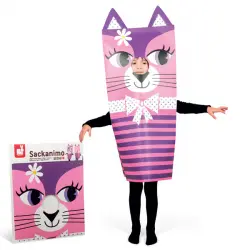 Disfraz de gato en cartón sackanimo