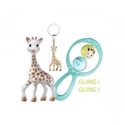 Sophie La Girafe® - Pack De Regalo Sophie La Girafe Mordedor Sophie La Girafe + Sonajero Swing + Llavero Sophie Beige