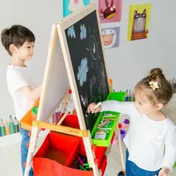 Teamson Niños - Pequeño Artista De Van Gogh Niños Caballetes - Madera / Rojo Tk-