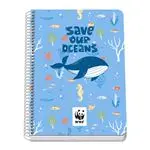 Cuaderno Dohe A5 cuadricula 4 mm WWF Save our Oceans