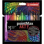 Estuche ARTY 15 rotuladores premium punta media STABILO Point Max