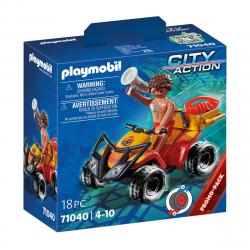 Playmobil - Quad De Rescate Con Motor De Fricción City Action