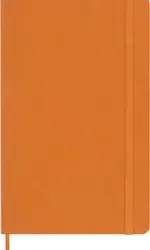 Cuaderno Moleskine L rayas tapa blanda vegana naranja