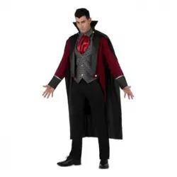 Disfraz De Rey Vampiro Burdeos Oscuro Para Hombre