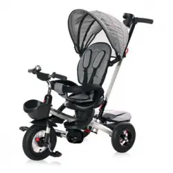 Triciclo Evolutivo Con Ruedas De Goma Zippy Gris De Lorelli