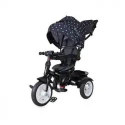 Triciclo Infantil Evolutivo Con Asiento Reversible Neo Air Black De Lorelli