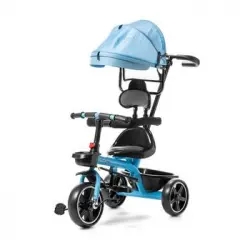 Triciclo Para Niños Con Mango Para Padres Erum Azul Claro
