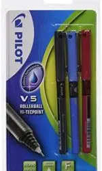 Pilot Set de 3 Rotuladores V-Ball 0.5 Roller negro / azul / rojo