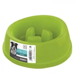 Tazón de plástico Melamine para perros color Verde
