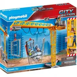 70441 Grúa Radiocontrolada Con Muro De Construcción
