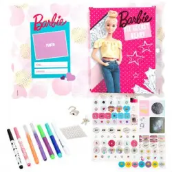 Barbie - Diario Secreto Con Candado, Llaves, Rotuladores Mágicos Y Pegatinas Divertidas Para Decorarlo