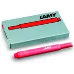 Blíster Lamy con caja de 5 cartuchos de tinta T10 rojo