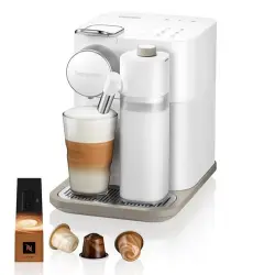 Cafetera de cápsulas De'Longhi Gran Latissima EN640.B, 19 bar, 1.3 l, 0.5 l depósito de leche, Espuma de leche, 1400 W, Blanco