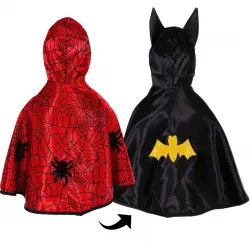 Capa Reversible Batman/Spiderman 2-3 Años