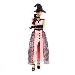 Disfraz De Bruja Rosa Vintage Para Mujer