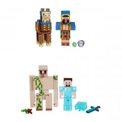 Minecraft - Vanilla Pack 2 Figuras Articuladas De  Con Cubos De Papel Para Construir