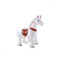Ponycycle White Unicorn Para Montar En Modelo Pequeño Durante 3 A 5 Años