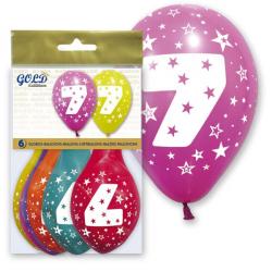 6 globos número 7