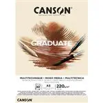 Bloc A5 Canson Graduate Mix Media Fino 220g Ocre