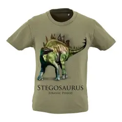 Camiseta Niño Estegosaurio color BEIGE