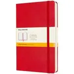 Cuaderno Moleskine Classic large rayas tapa dura rojo escarlata - Versión expanded