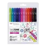 Set Tombow Twin Tone 12 rotuladores de doble punta