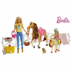 Barbie y Chelsea - Muñecas con Caballos y Accesorios