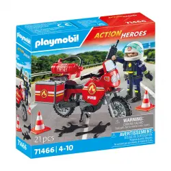 Playmobil - Moto de bomberos.