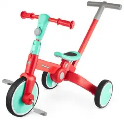Triciclo De Bicicleta De Equilibrio De Bicicleta Multifunción Hypermotion Para Niños 3 O 2 Ruedas - Rojo