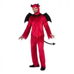 Disfraz De Diablo Rojo Con Alas Y Cola Para Hombre