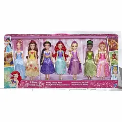 Disney Princess - Pack de 7 princesas Disney con vestidos de fiesta