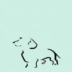 Ilustración de Terrier sin marco color Mint