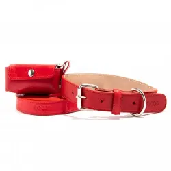 Loyal set collar rocco rojo para perros