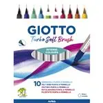 Giotto Turbo Soft Brush Estuche 10 rotuladores punta pincel