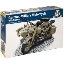 Italeri 7403 - Maqueta Motocicleta Militar Con Sidecar Alemana. Escala 1/9