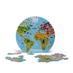 Puzzle esférico del mundo