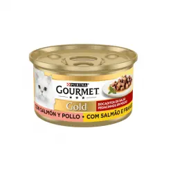 Gourmet Gold Bocaditos Salmón y Pollo para gatos