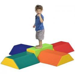 Juego De 5 Bloques De Espuma Para Niños 18-36 Meses Multicolor Homcom