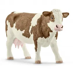 Schleich - Muñeco Vaca de raza Fleckvieh Schleich.