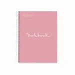 Cuaderno A5 Miquelrius Emotions cuadrícula 5mm rosa