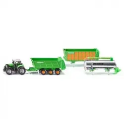 Deutz-fahr Tractor Con Remolque Set Joskin 1:87 Siku