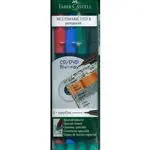 Set 4 marcadores permanentes Faber-Castell Multimark 1523S punta superfina