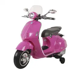 Moto eléctrica Vespa Rosa