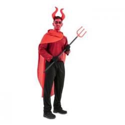 Disfraz De Demonio Cornudo Rojo Para Hombre