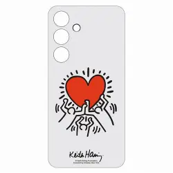 Funda Samsung FlipSuit Keith Haring blanca para Galaxy S25